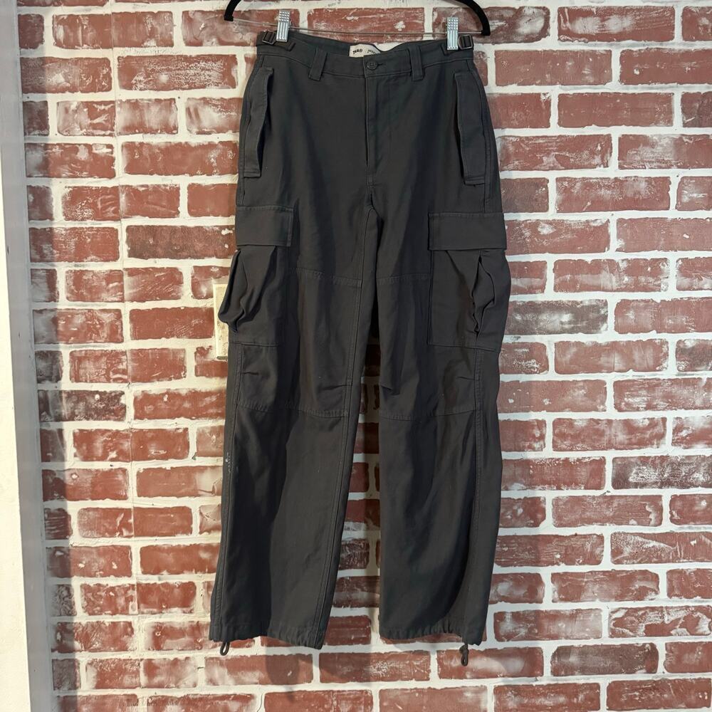 TNA Surplus Division Cargo Pants Sz 0 Gray Utility Straight Leg Cotton Workwear